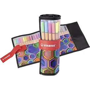 Marker fibrowy premium - STABILO Pen 68 - ARTY - 25 szt. zestaw wałków